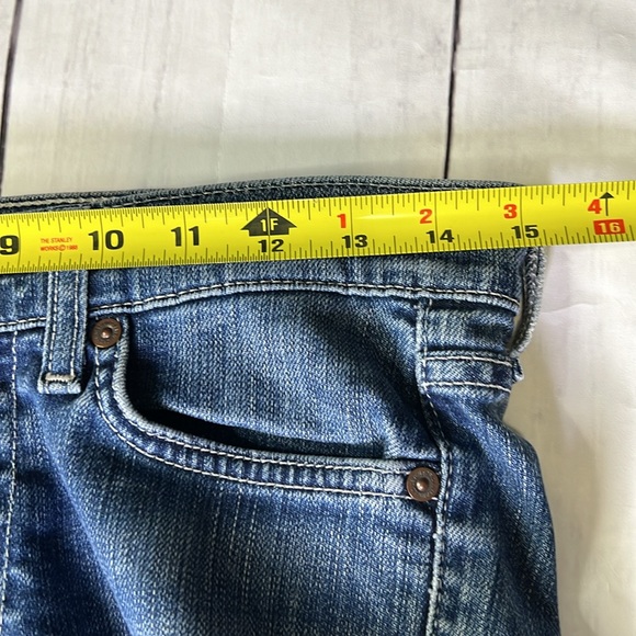 7 For All Mankind Jeans SZ: 26 Blue Denim Bootcut Cut to Shorts - Picture 3 of 8